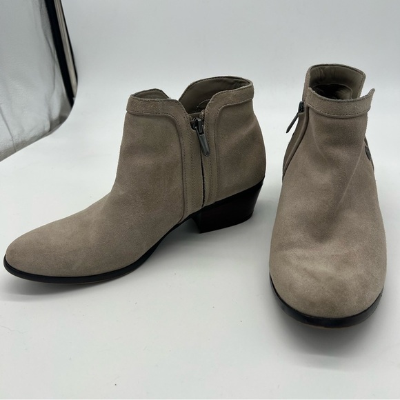Sam Edelman Womens Pacer Light Gray Suede Leather Ankle Booties Size 8.5 - Picture 4 of 12